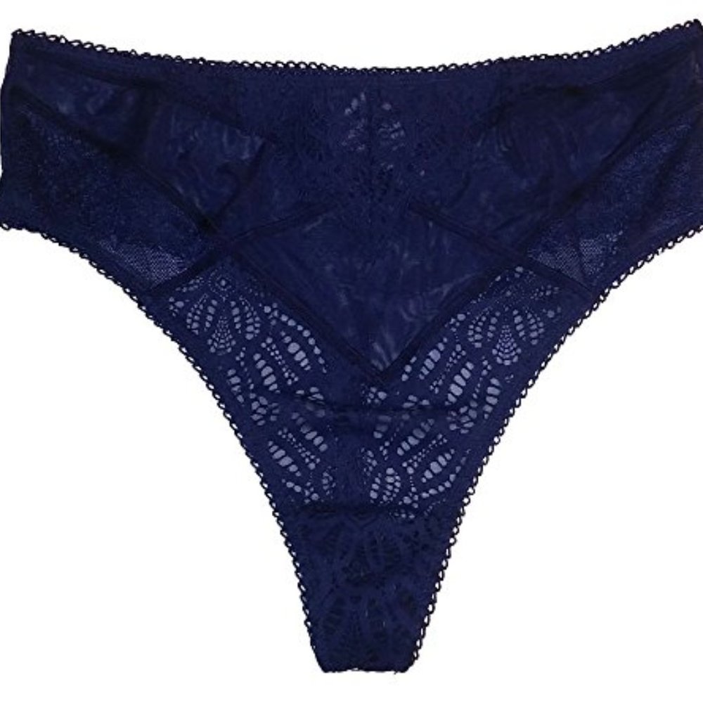 DREAM Angels Navy High Waist Thong Panty Small